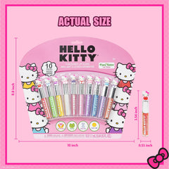 Envase con Hello Kitty y brillo hidratante, ideal para regalar.