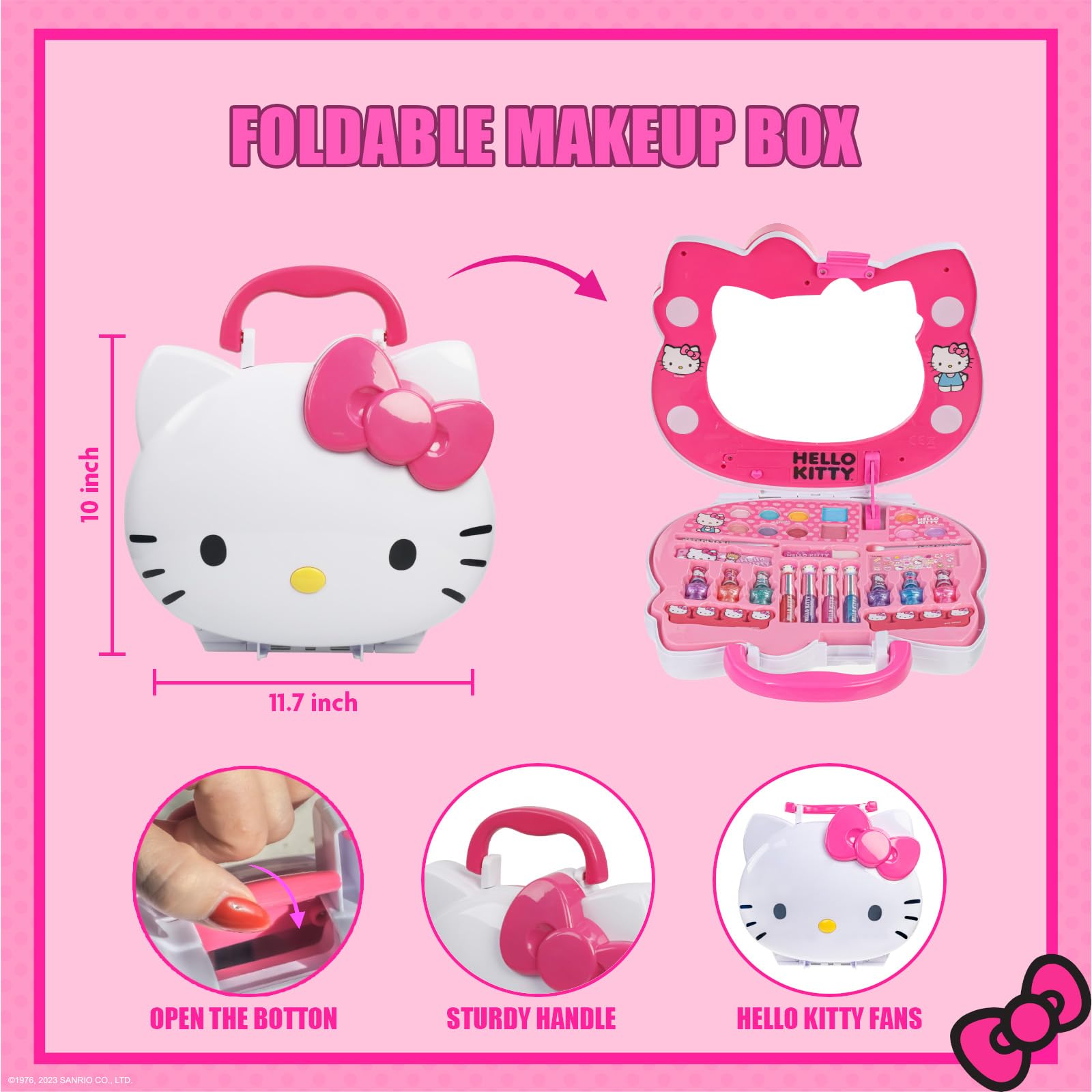 Brillos labiales Townley Girl Hello Kitty en rosa, azul y morado