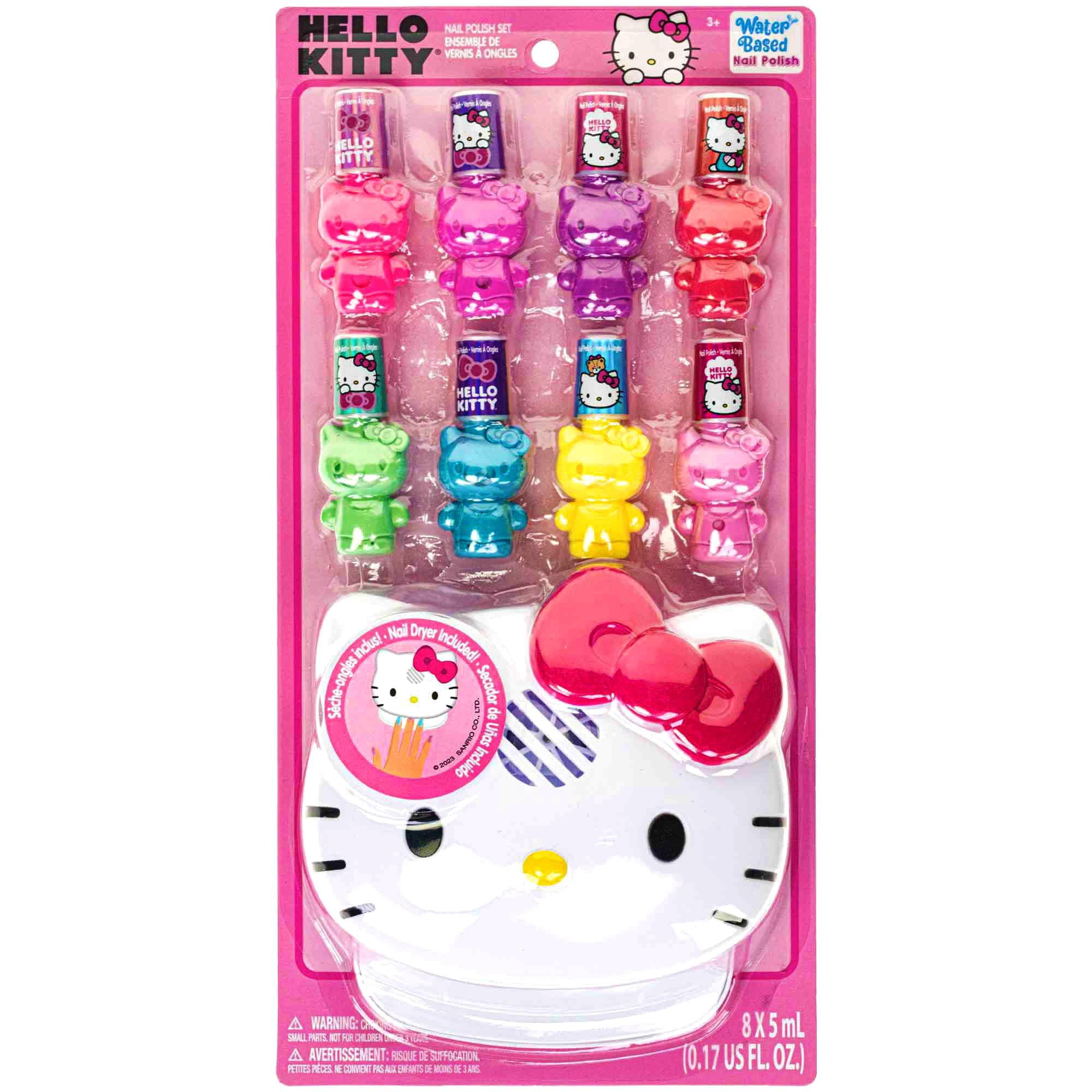 Esmaltes Townley Girl Hello Kitty: ocho tonos opacos y brillantes para uñas infantiles.