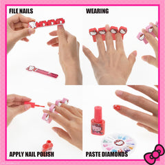 Pegatinas decorativas para uñas del kit Hello Kitty de Townley Girl