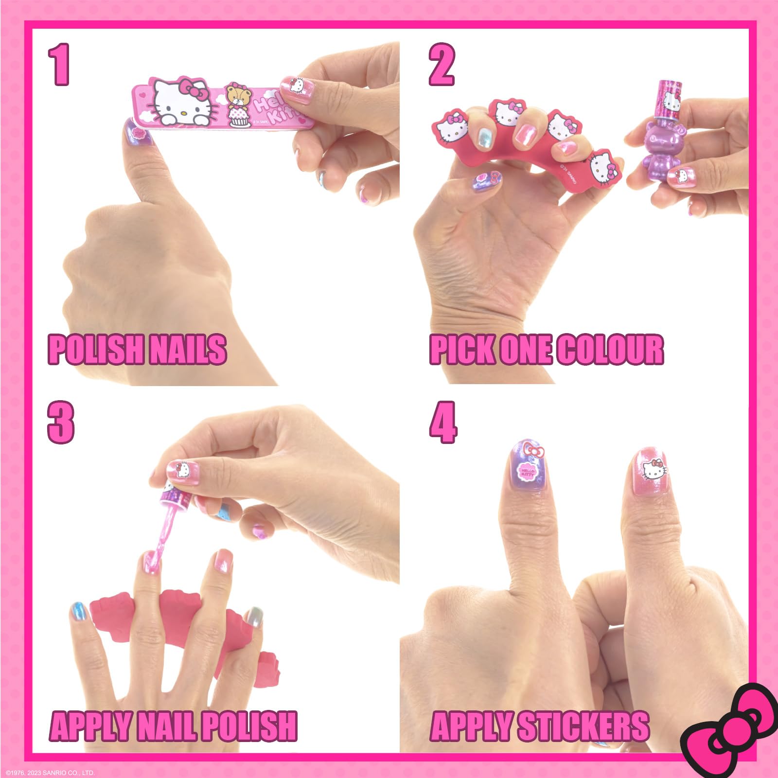 Pinceles y accesorios de maquillaje Townley Girl Hello Kitty para principiantes