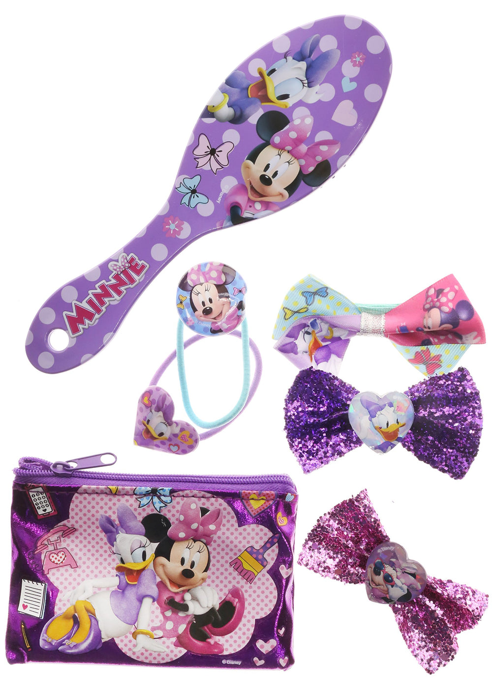 Townley Girl Minnie hair set caja, organiza accesorios para peinar con facilidad.