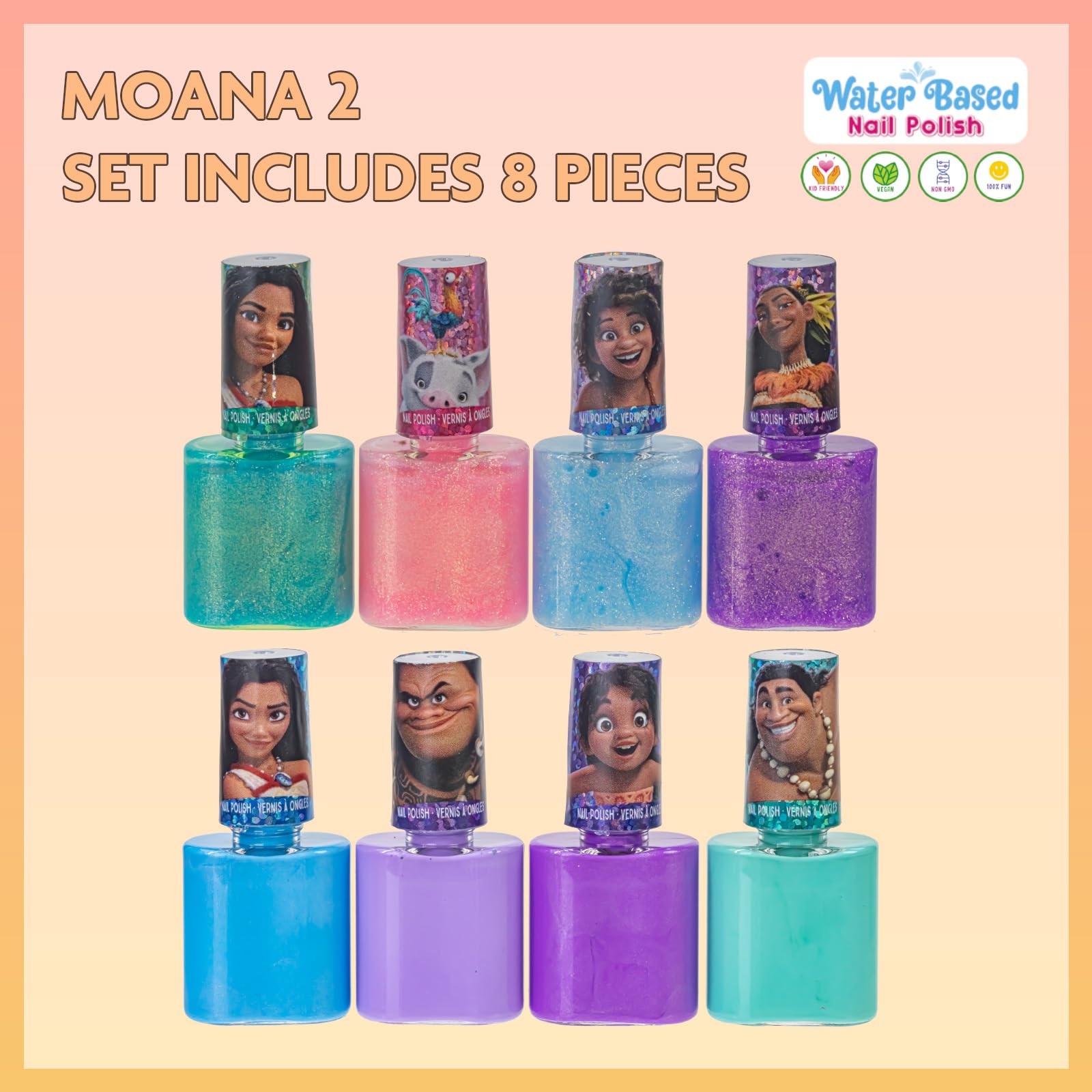 Townley Girl Moana 2: diseños Moana y amigas para juegos creativos.
