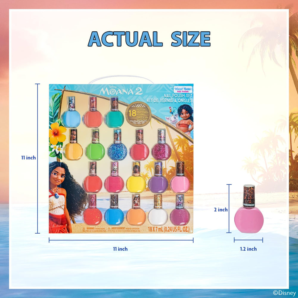 Townley Girl Moana 2: tono púrpura con glitter para creatividad en uñas.