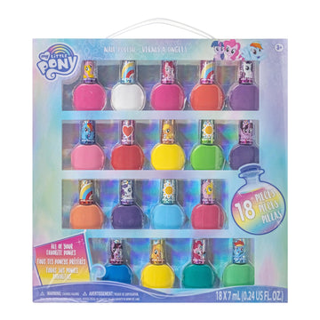 Townley Girl My Little Pony set de 18 lacas con glitter para fiestas.