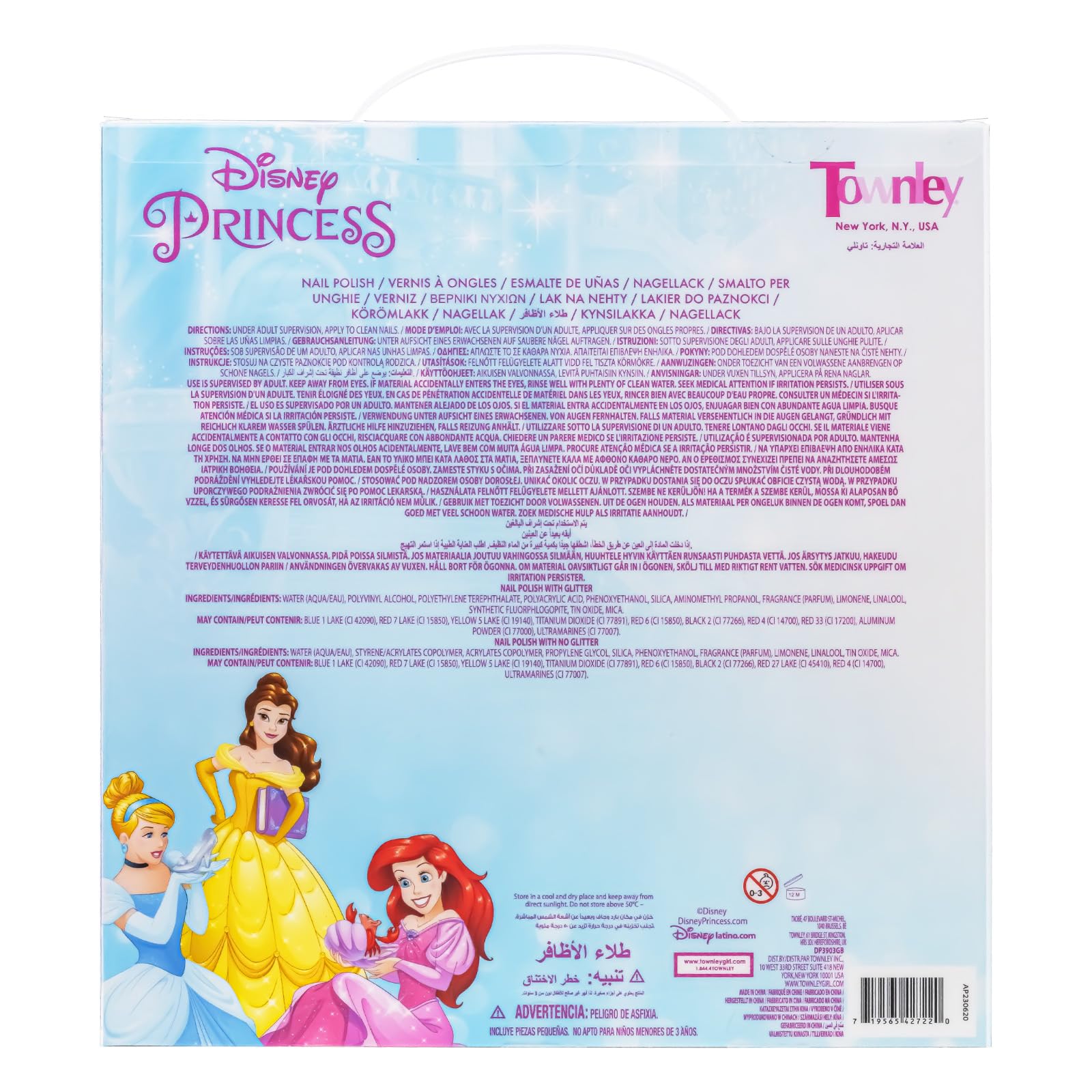 Colores brillantes para mezclar y crear looks en Townley Girl Princesas de Disney.