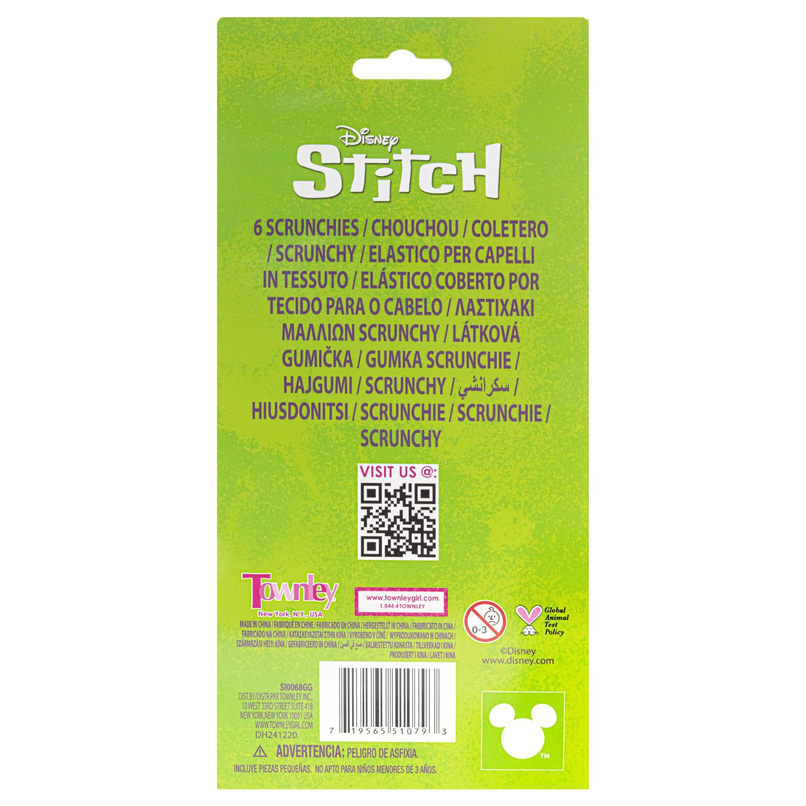 Townley Girl Stitch colección de 6 scrunchies para spa en casa