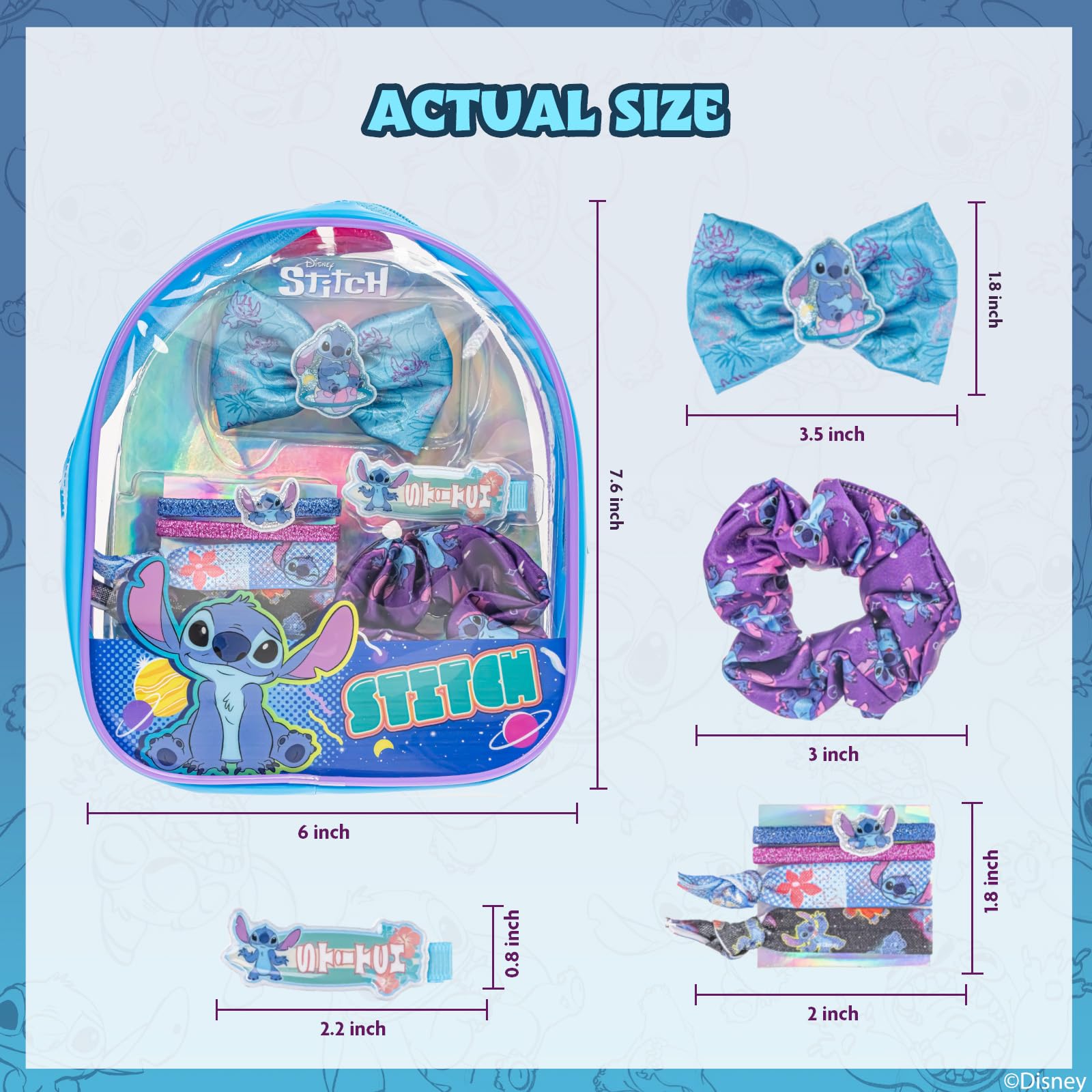 Townley Girl Stitch estampado Stitch, diversión diaria para peinados