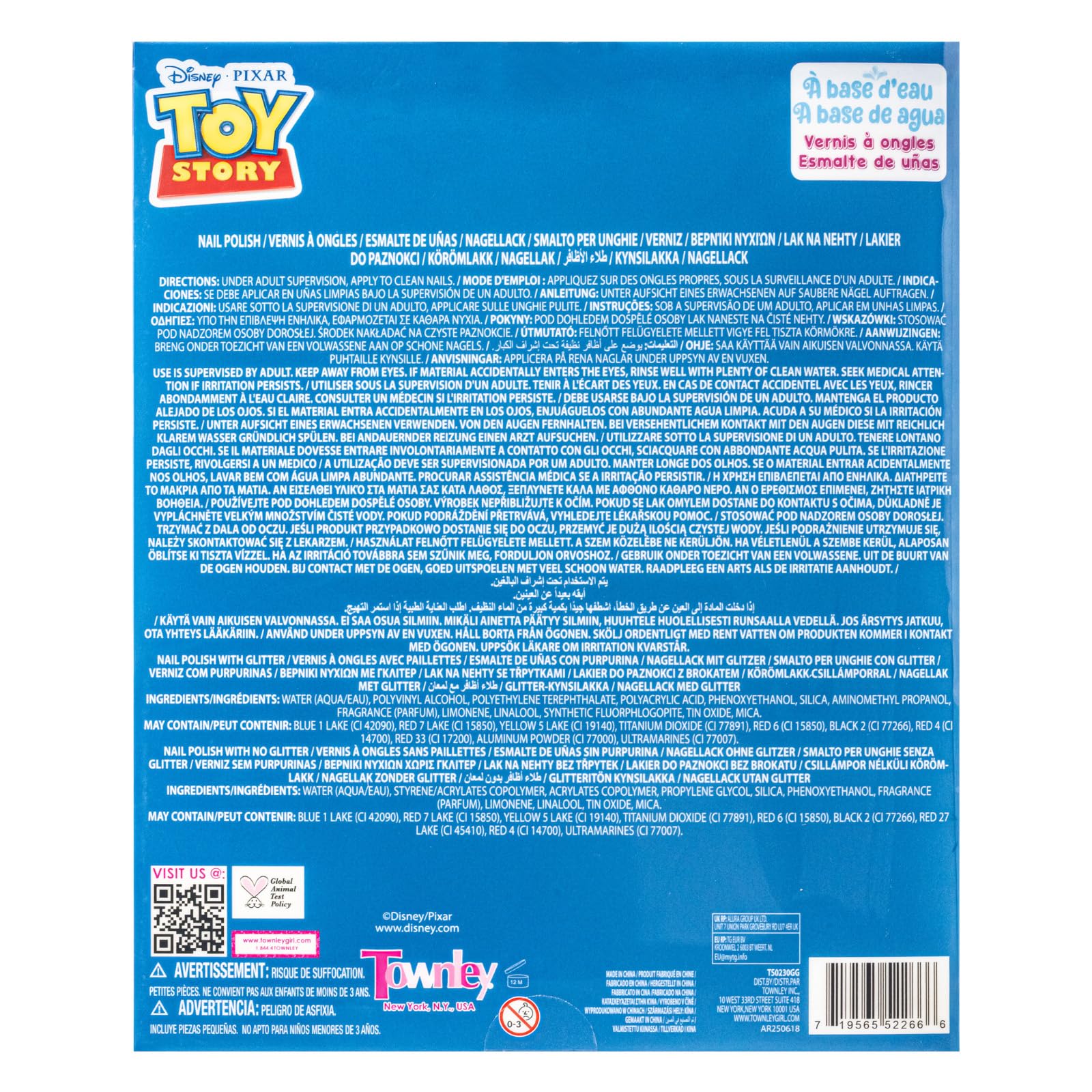 Townley Girl Toy Story: purpurina y brillo para uñas divertidas.