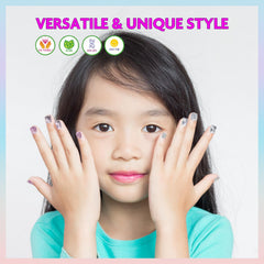 Townley Girl uñas prepegadas para aplicación rápida en casa.