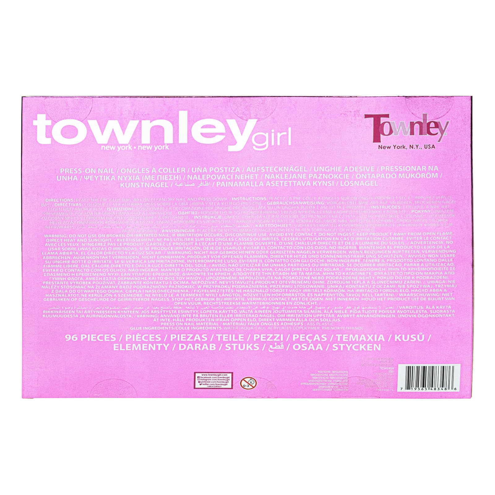 Townley Girl retirar uñas postizas fácilmente para cambiar de estilo.