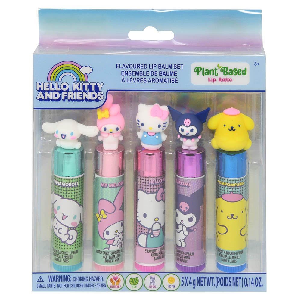 TownleyGirl bálsamo labial Hello Kitty, envase con tapas coleccionables para labios suaves y brillantes.