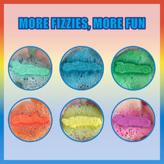 Bomba de baño moldeada en coche Hot Wheels, colores vivos y burbujas brillantes