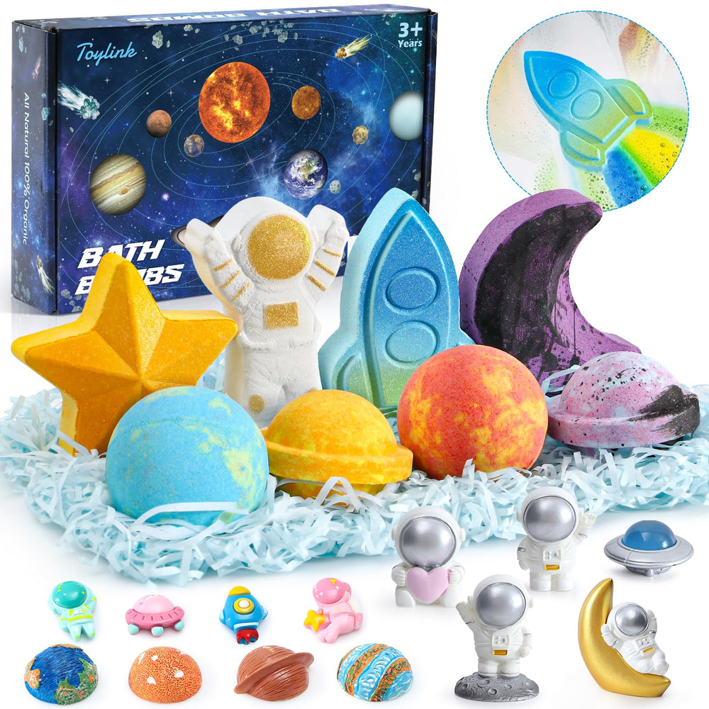 Toylink bombas de baño espacio con juguete dentro para niños