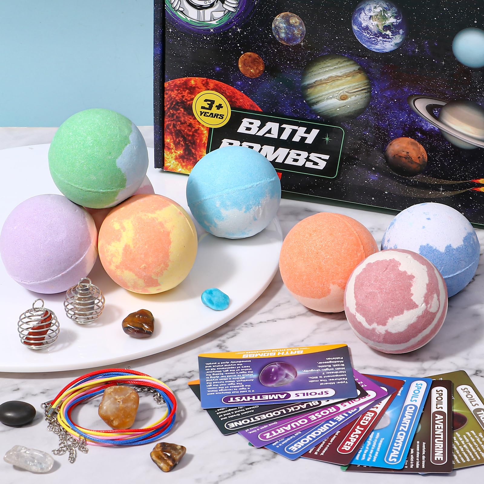 Toylink Galaxy Bombas de Baño tarjetas informativas de gemas
