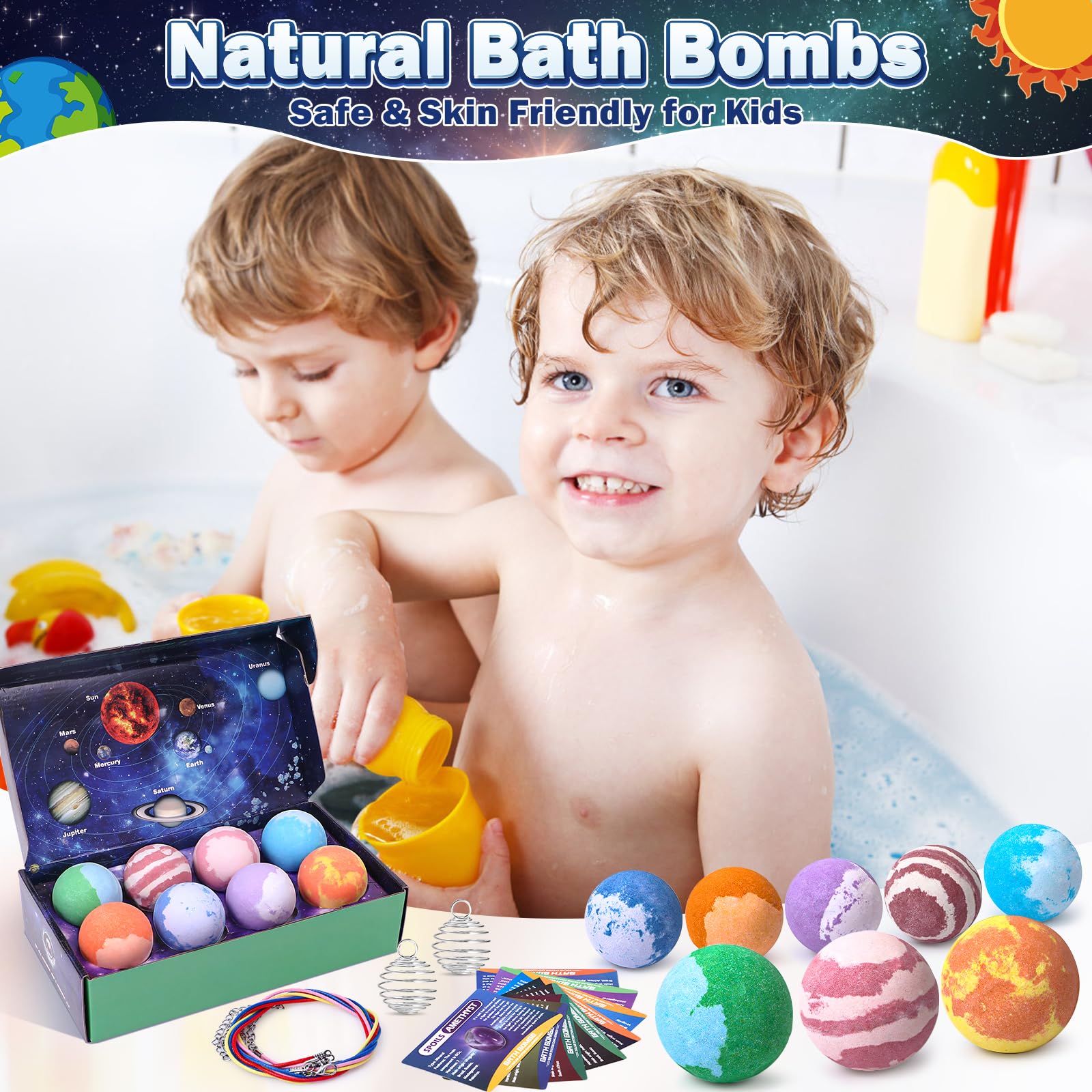 Toylink Galaxy Bombas de Baño burbujeante con aromas suaves