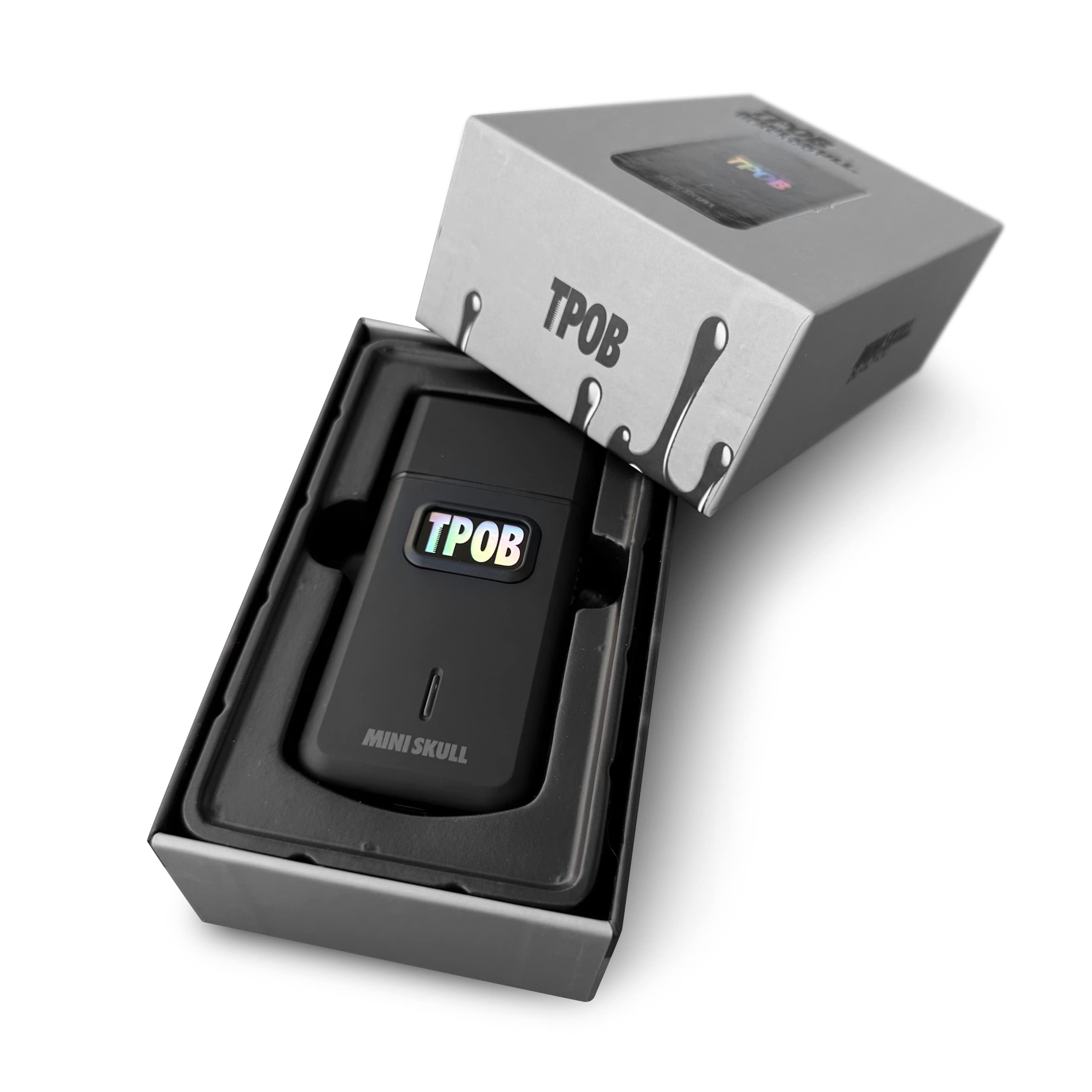 TPOB Afeitadora mini-cráneo con motor turbo para mayor potencia sin tirones.
