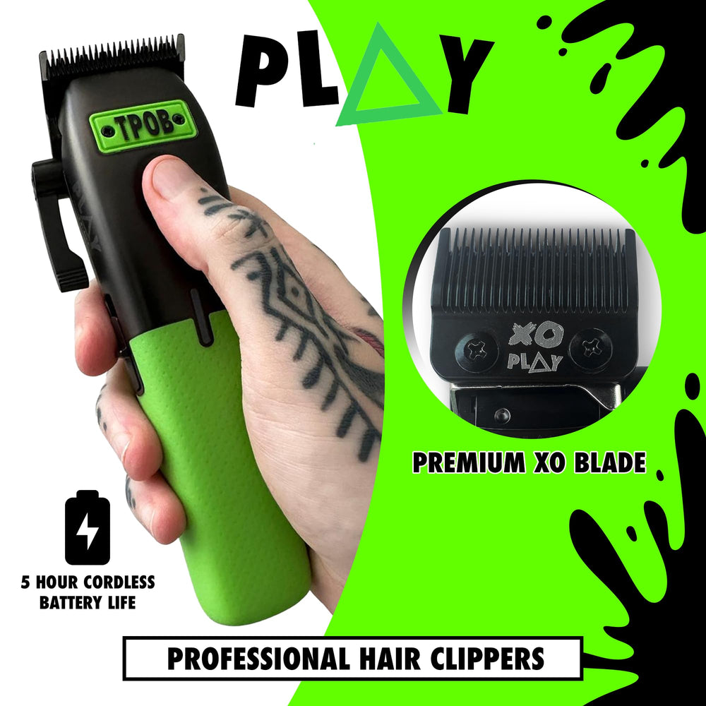 TPOB Play maquinilla negra, cuchilla XO con depósito de aceite para lubricación prolongada.