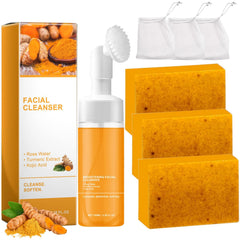 TPTAL conjunto curcuma dos piezas, lavado facial y cuidado corporal para piel suave.