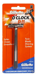 Maquinilla de afeitar Gillette Trac II compatible con diseño ergonómico para un agarre cómodo.