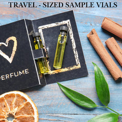 Tradeberry Sample Vials Collection compact, labeled vials for trial and gifting.