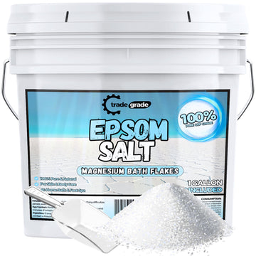 Trade Grade Sal Epsom, cristales puros para un baño relajante.