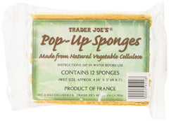 Esponjas Pop Up de Trader Joe's en tono arena para limpieza suave en la cocina