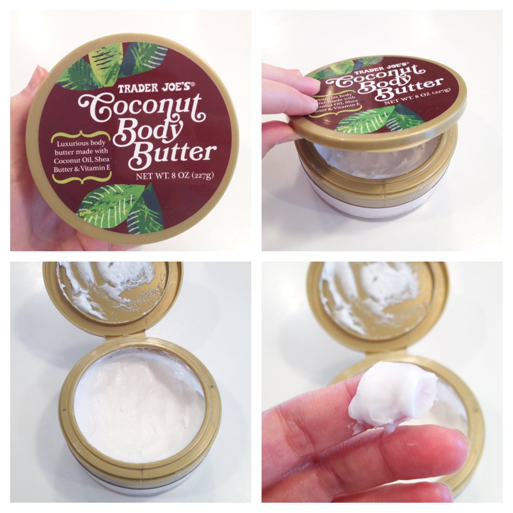 Manteca de coco de Trader Joe's, dosis suave para áreas secas.