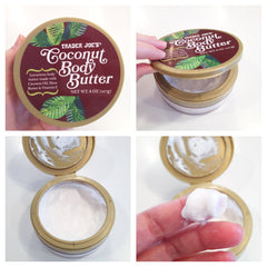 Manteca de coco de Trader Joe's, dosis suave para áreas secas.
