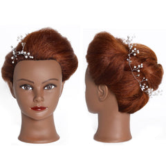 Traininghead: demostración de peinado en salón con cabello real