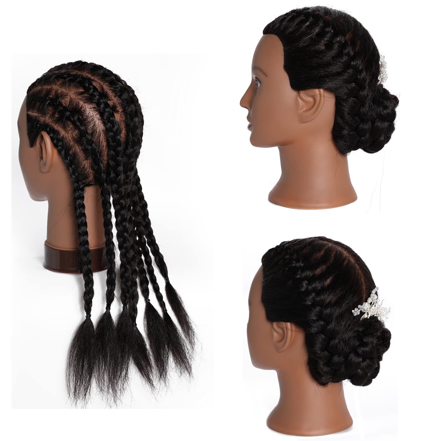 Traininghead: pelo real lavado y desinfectado listo para usar