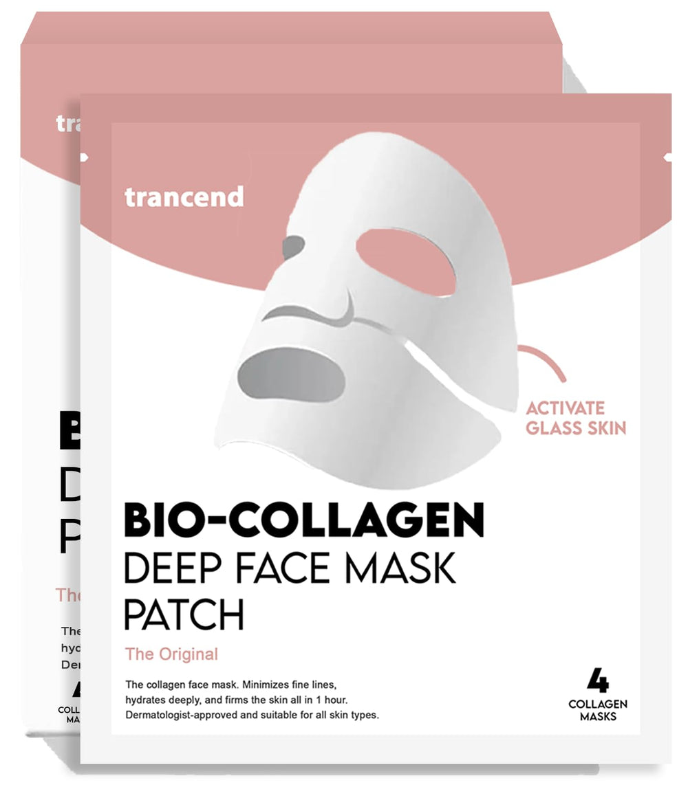 Mascarilla Trancend con colageno real hidrogel para hidratacion profunda y piel suave