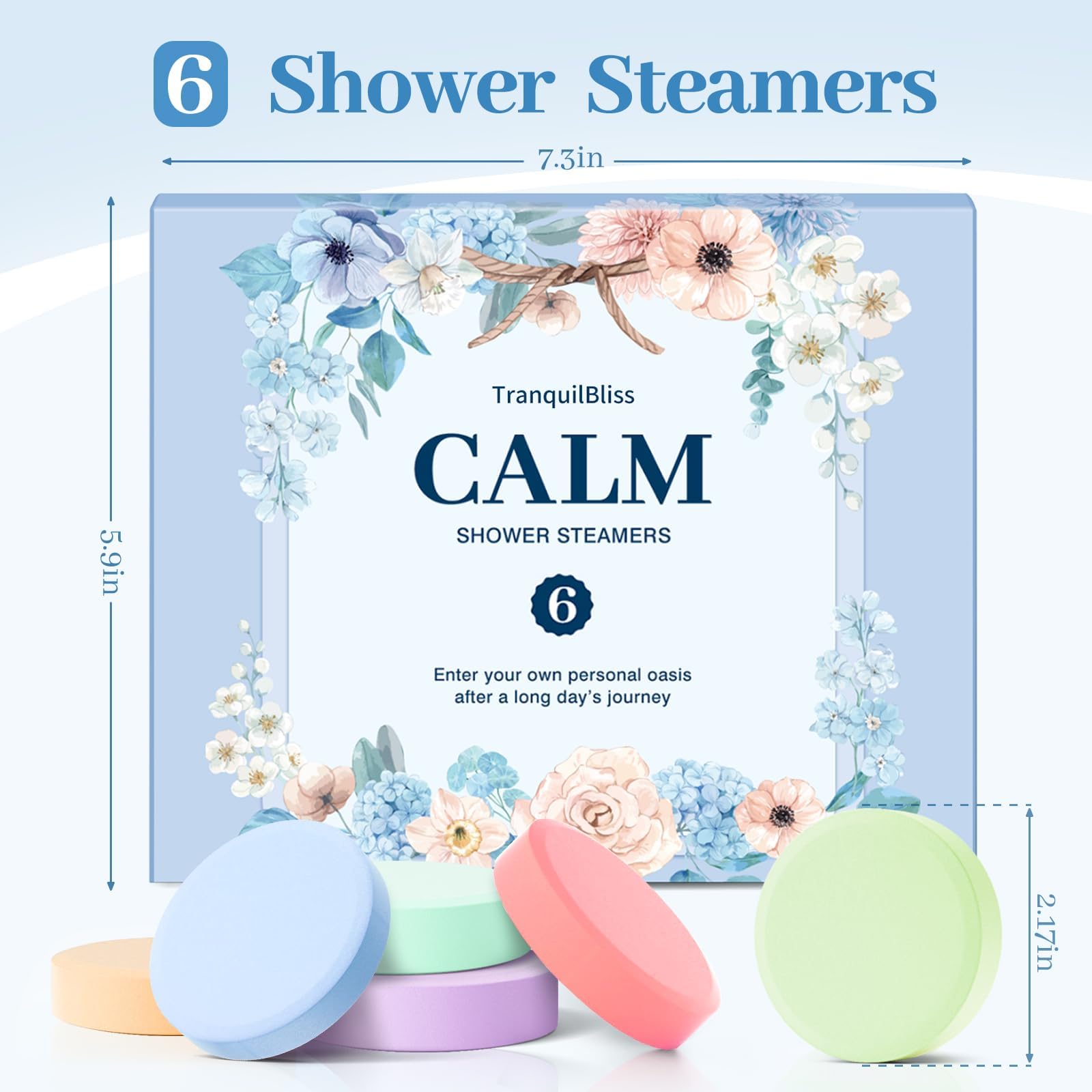 TranquilBliss aroma cítrico para ducha, fragancia duradera y refrescante.