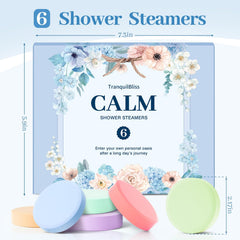 TranquilBliss aroma cítrico para ducha, fragancia duradera y refrescante.