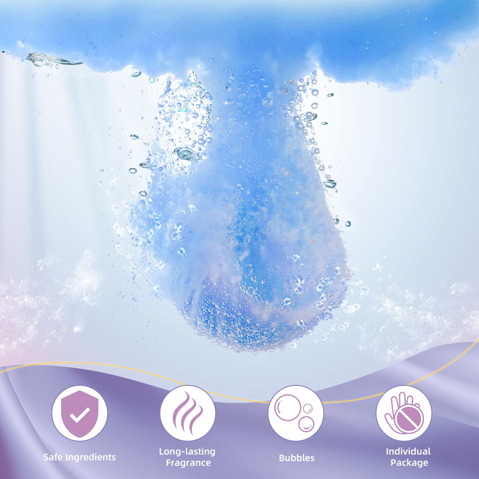 Bomba de baño TranquilBliss eucalipto, sensación fresca y revitalizante