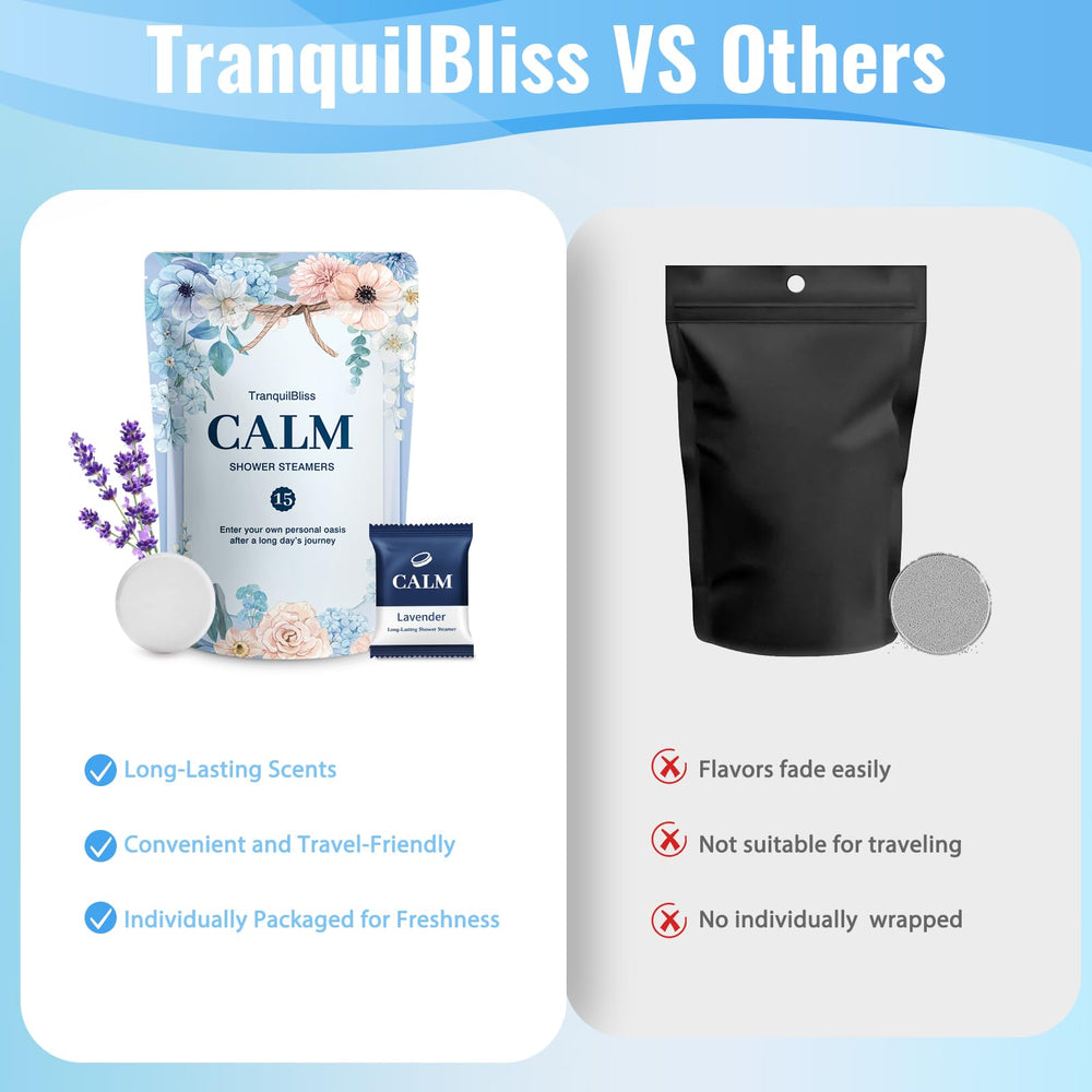 Bombas de ducha lavanda TranquilBliss ideales para regalar en ocasiones.