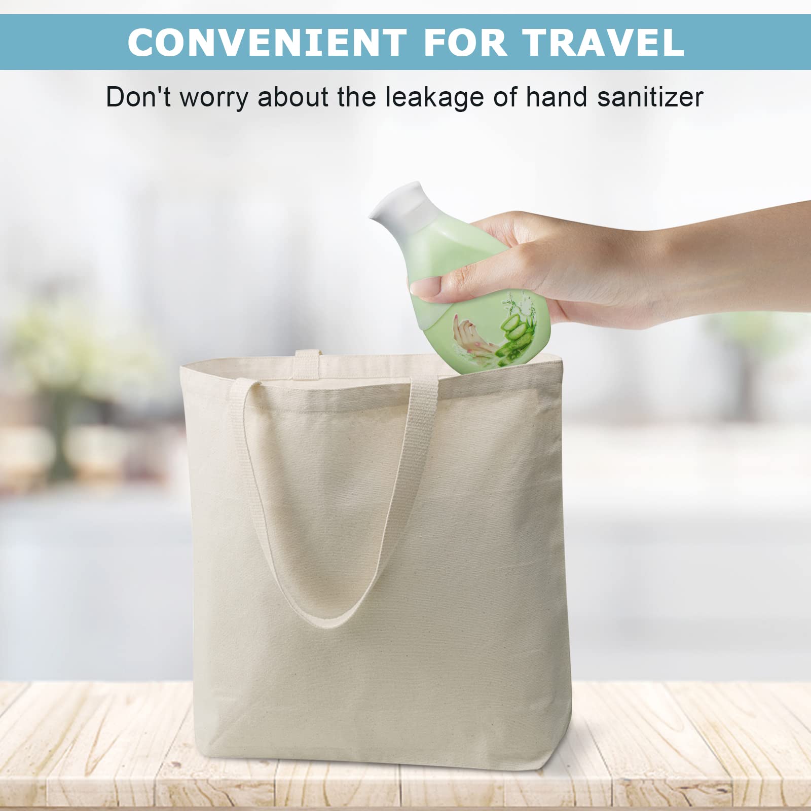 Diseño elástico TRANOMOS, ajuste seguro para botellas y derrames reducidos.