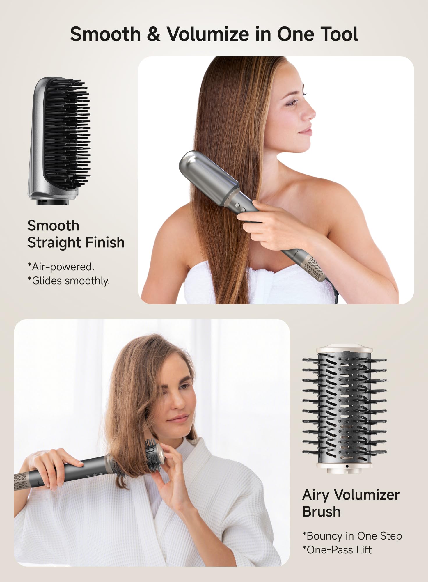 TRANXPHIT accesorios intercambiables 5 en 1 para distintos peinados y estilos