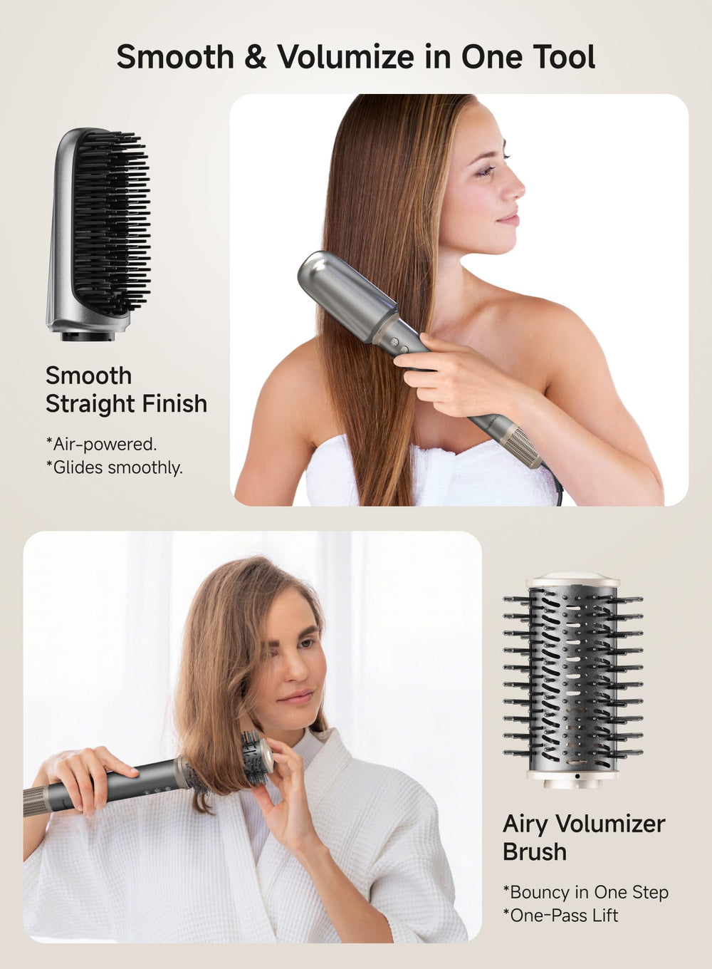 TRANXPHIT accesorios intercambiables 5 en 1 para distintos peinados y estilos