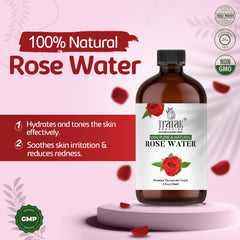 TRATAK ORGANICS agua de rosas fijación suave de maquillaje para acabado natural.