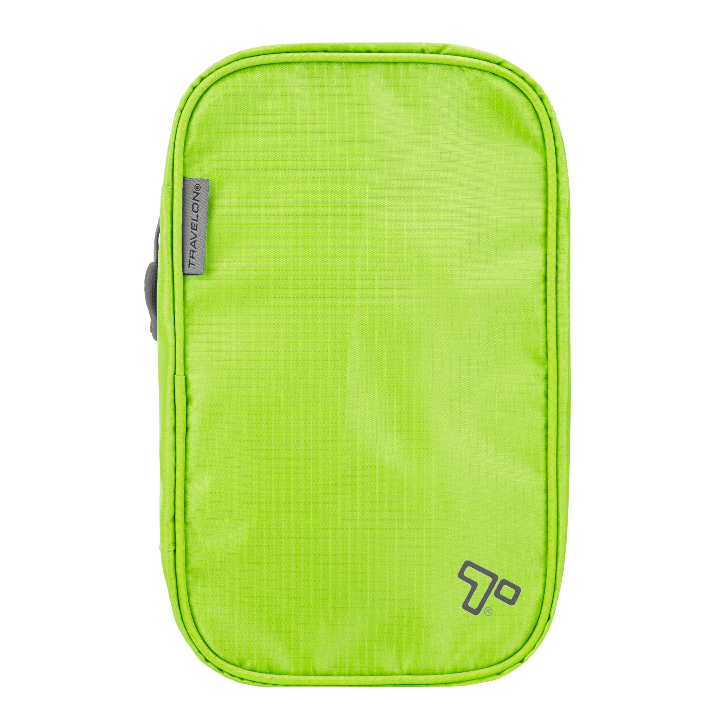 Travelon kit de baño colgante compacto cerrado para viajar ligero.