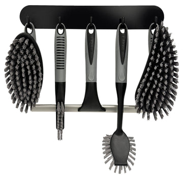 Cepillos de ducha Trazon de 6 piezas con mango ergonómico para limpieza profunda.