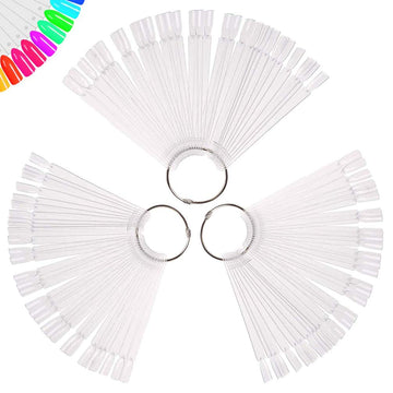 Treamlyn palitos muestra uñas transparentes con aros para organizar colores con precisión