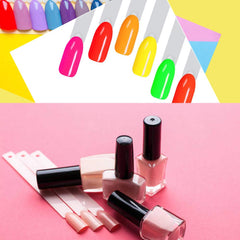 Tablero de demostración de esmaltes transparente para ver colores reales