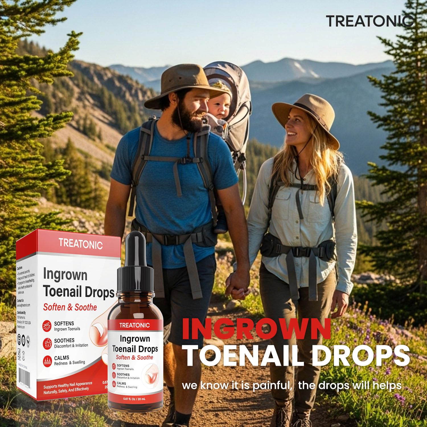 Guía de cuidado suave para uñas encarnadas con Treatonic.