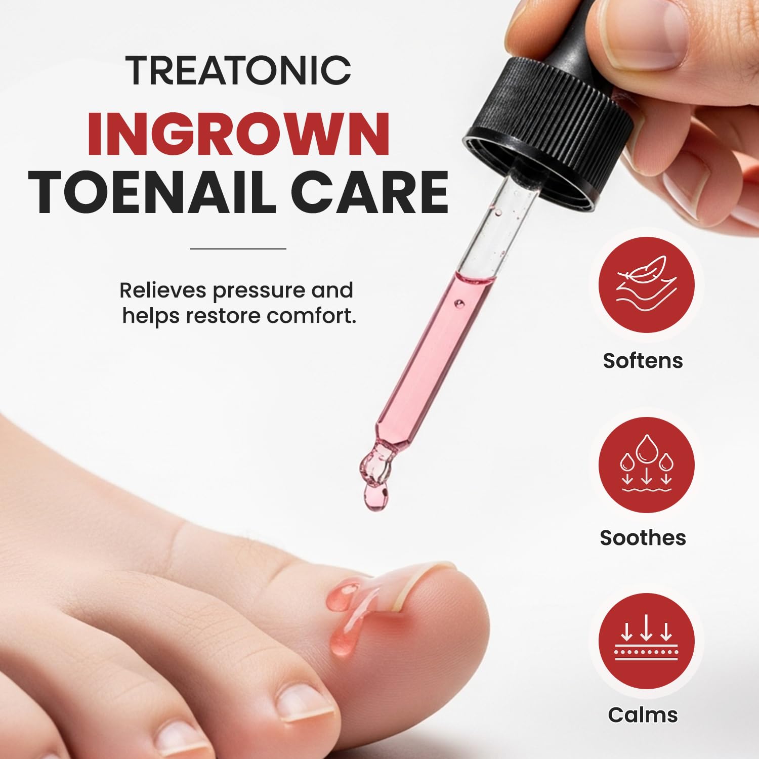 Ingredientes naturales y seguros de Treatonic para uñas encarnadas.