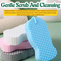 Treayes esponja de baño 3D suave con textura exfoliante