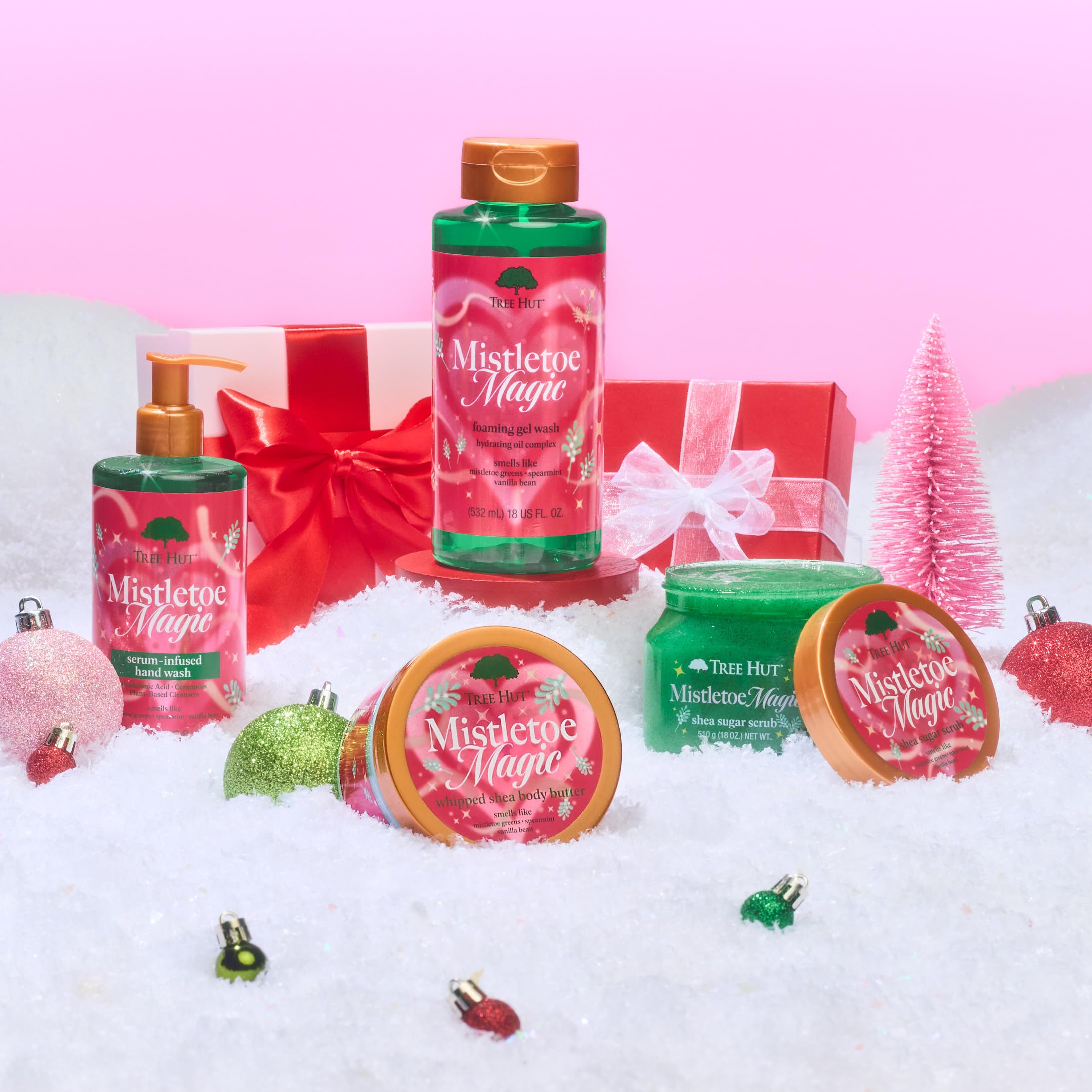 Tree Hut Mistletoe Magic Scrub piel radiante tras la exfoliación