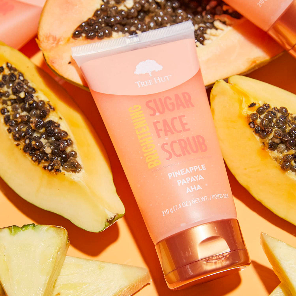 Tree Hut exfoliante de piña y papaya: rutina exfoliante diaria con aroma duradero.