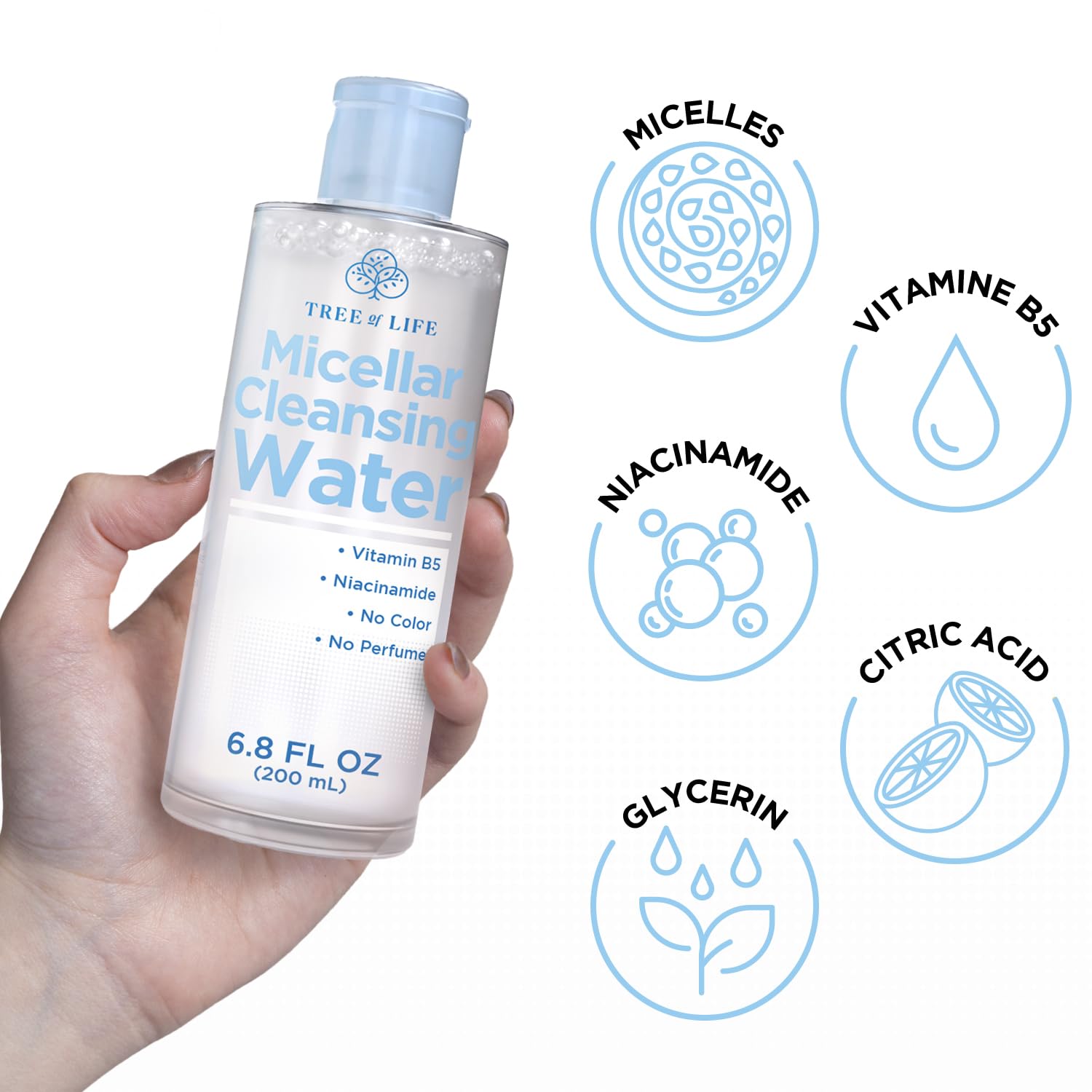 Niacinamida como ingrediente clave en Tree of Life Beauty.